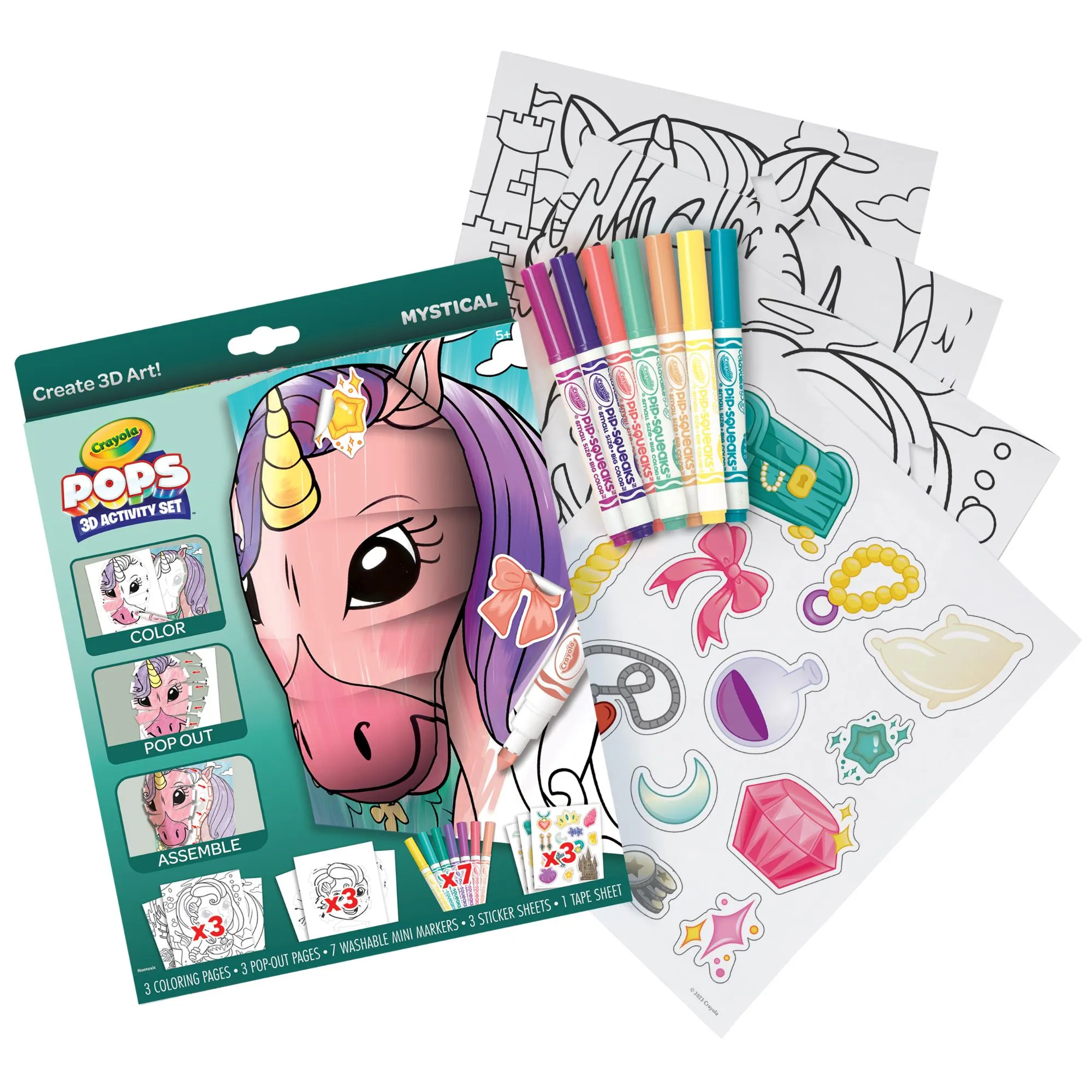 CRAYOLA POPS 3D ACTIVITY SET - MYSTICAL CREATURES