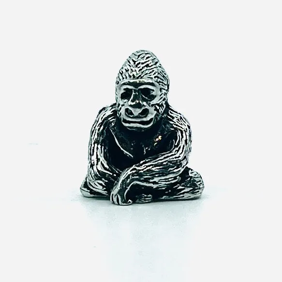 Miniature Pewter Figurine, Gorilla